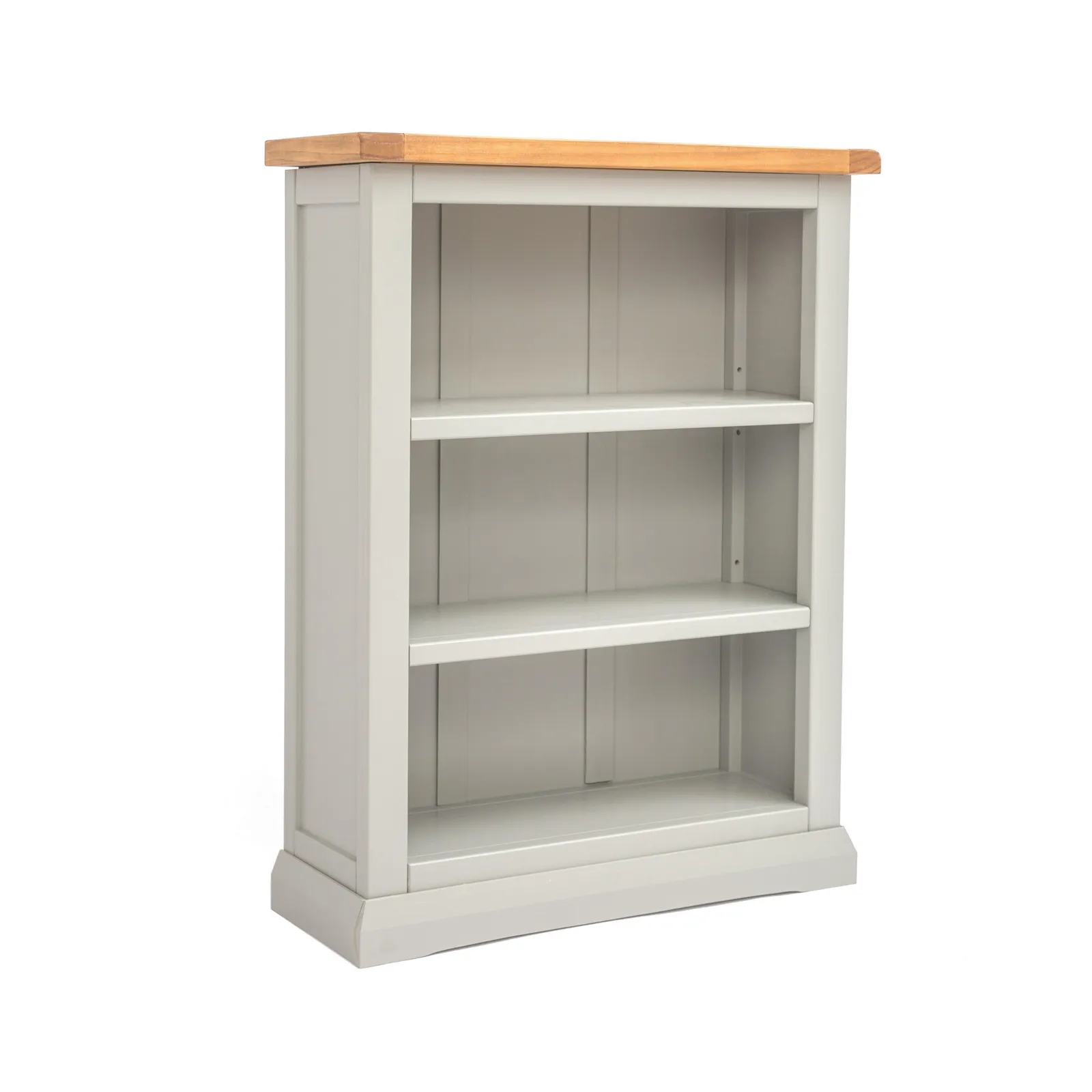 Cabinet Bits Bookcase with Plinth 90x70x25cm in Light Grey 2