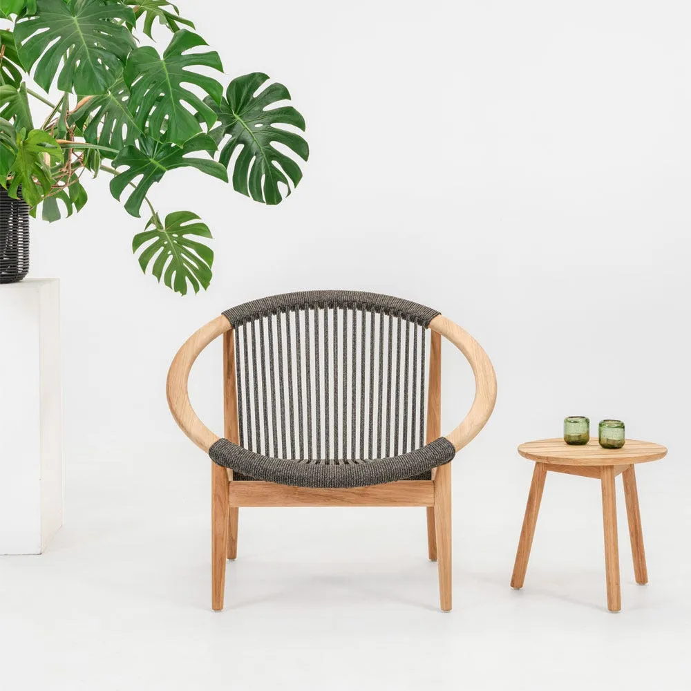 Vincent Sheppard Frida Lounge Chair Untreated Teak Anthracite Seat 5
