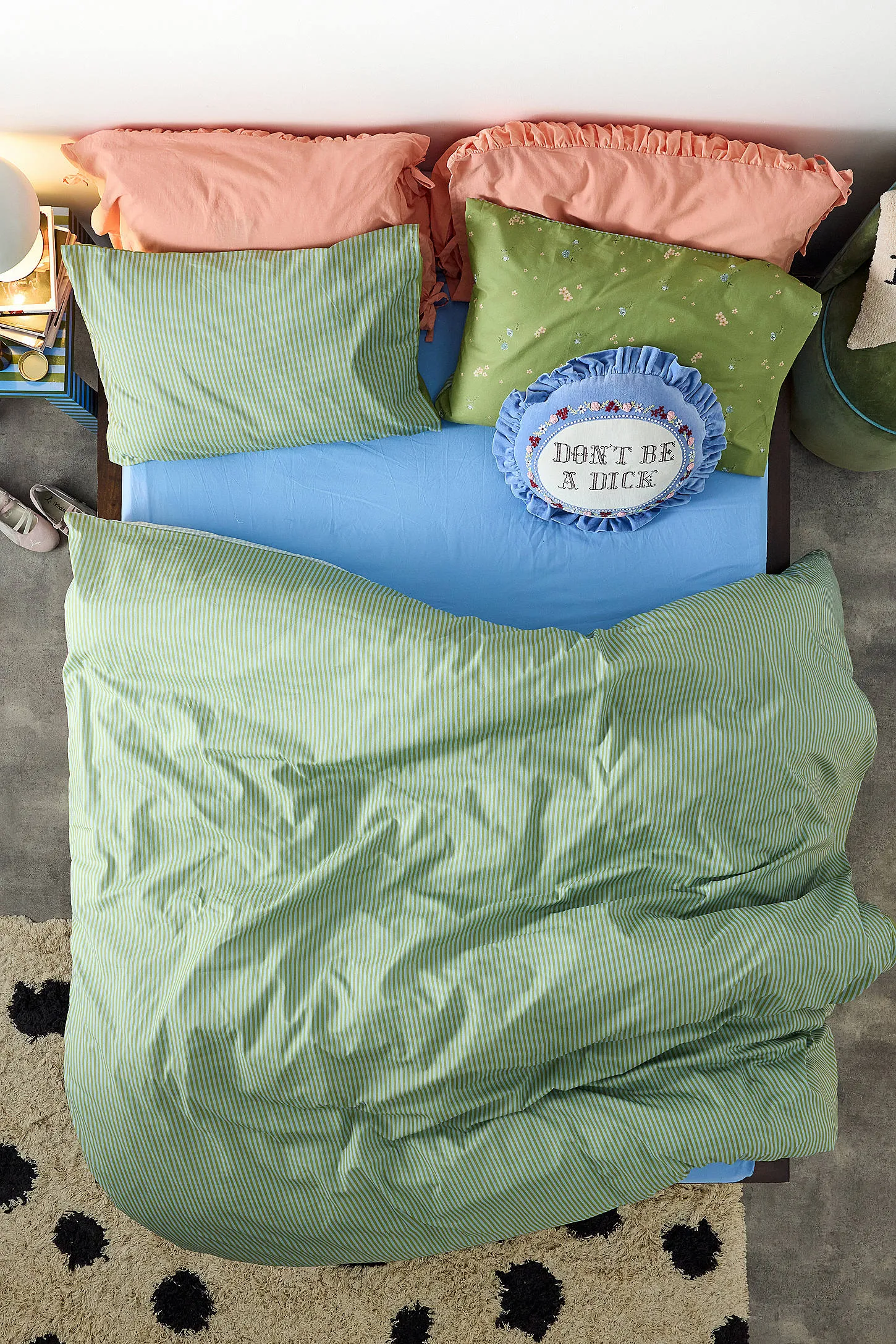 Margot Floral Reversible Duvet Set - Green 3