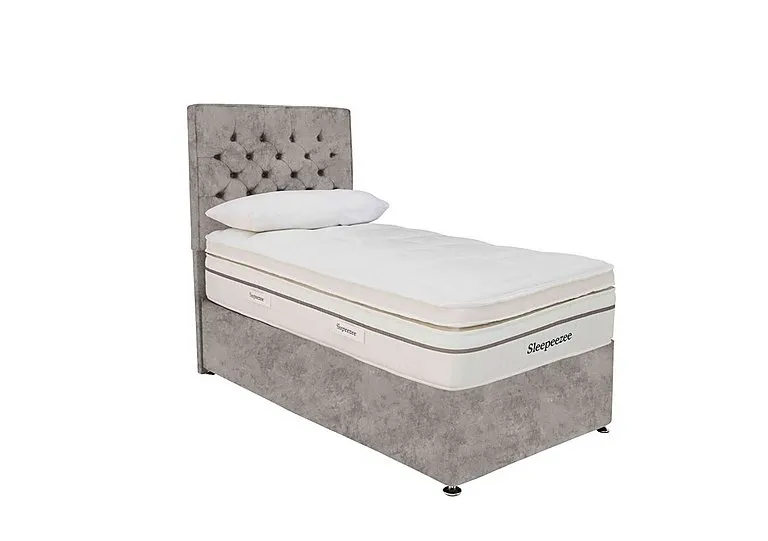 Harmony 3500 Soft Divan Set - Single - Daytona Silver