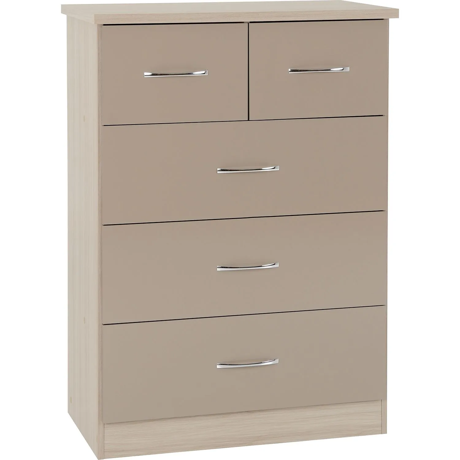 Seconique Nevada 3+2 Drawer Chest in Taupe 2
