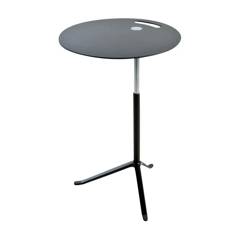 Fritz Hansen Little Friend Side Table Adjustable Height Black Top Black Base 1