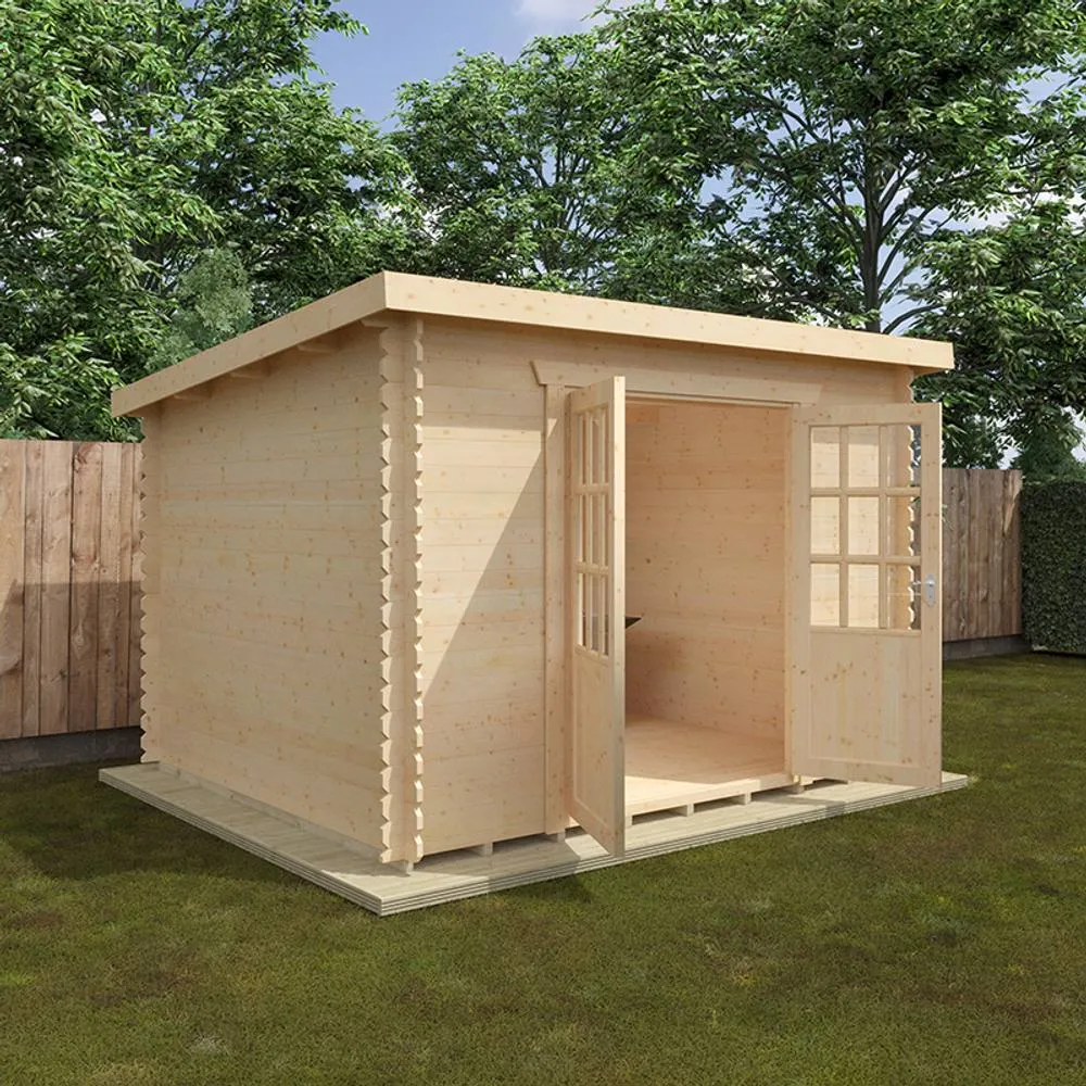 Buttercup Farm 12x10 The Kingsley 28mm Cabin - L355 x W295 x H232.8 cm in Natural 5