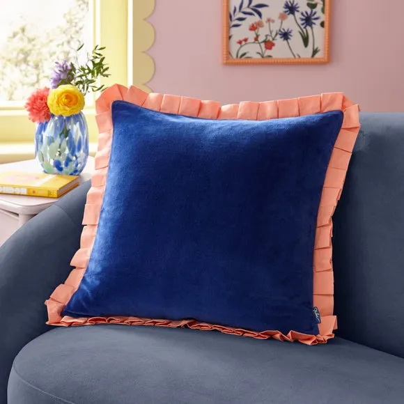 Sophie Robinson Velvet Box Pleat Square Cushion