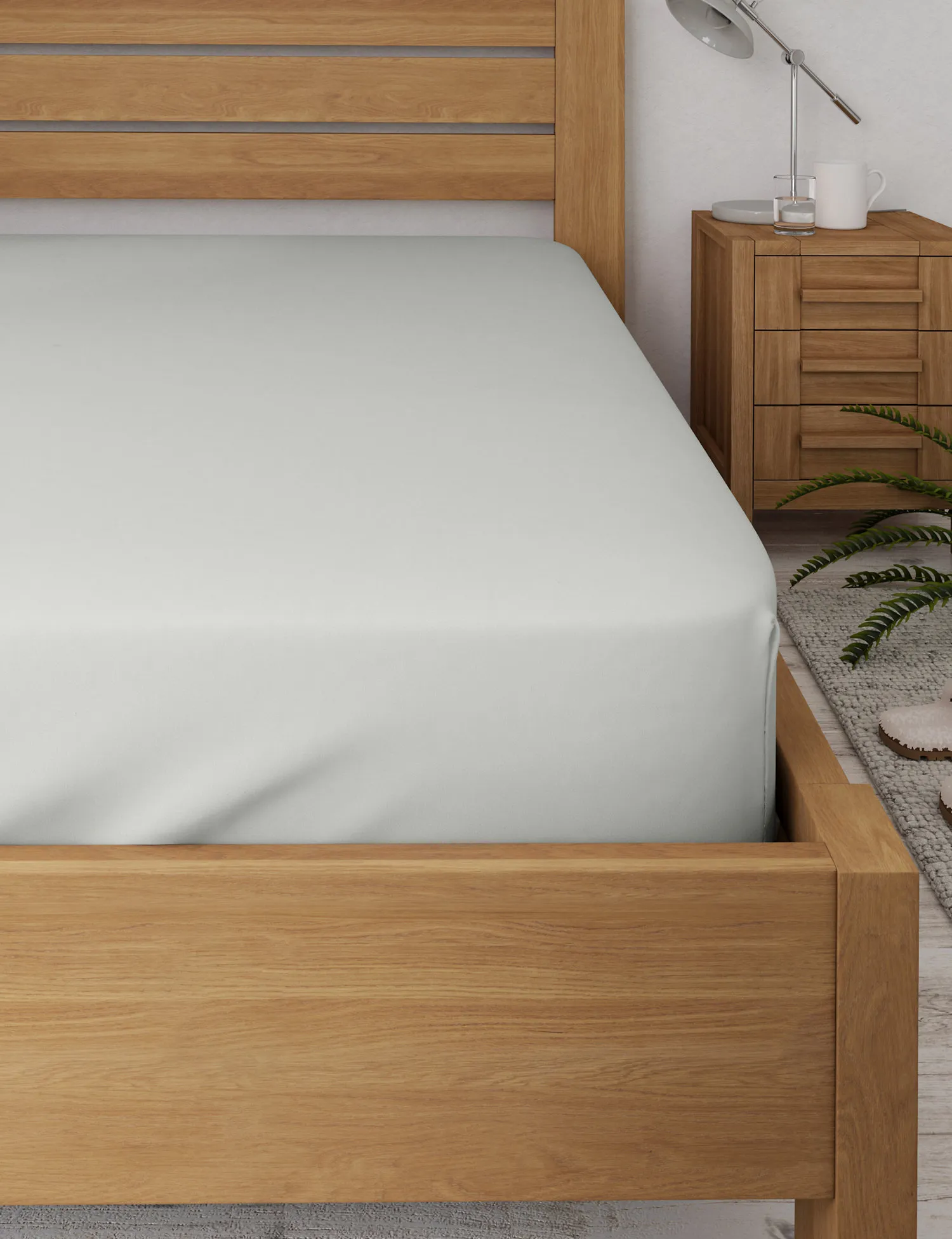 M&S Bamboo Cotton Blend Deep Fitted Sheet