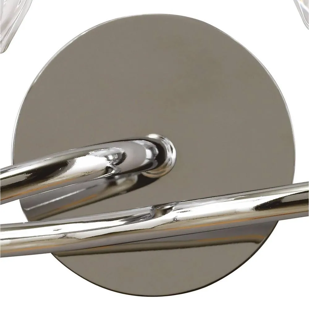 Netlighting Amel Wall Lamp Switched 2 Light L1SGU10 Polished Chrome in Silver 4