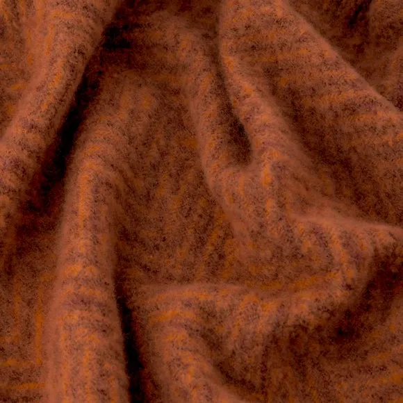 Furn Tweedie Brushed Herringbone Throw Cinnamon 130 X 180Cm, Brown 2