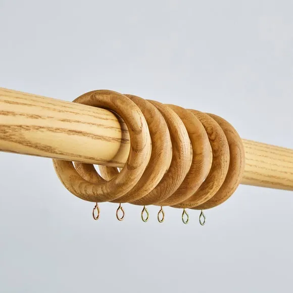 Pack of 6 Ashwood Curtain Rings 2