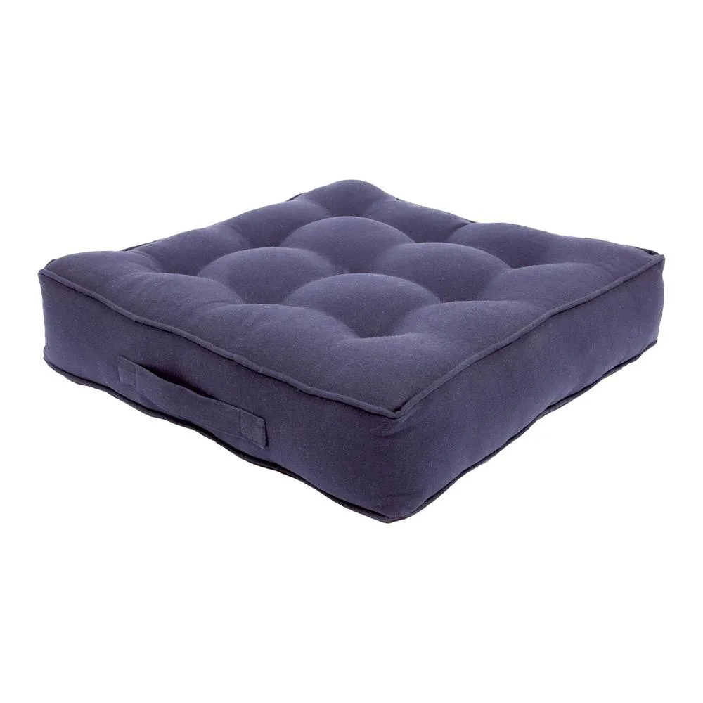Harbour Housewares Square Armchair Booster Cushion - 50 x 50cm in Navy