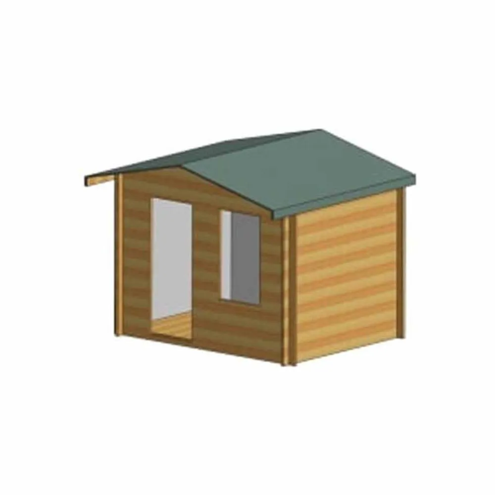 Shires Bucknells 28 mm Log Cabin 12 x 12 Feet in Brown 4