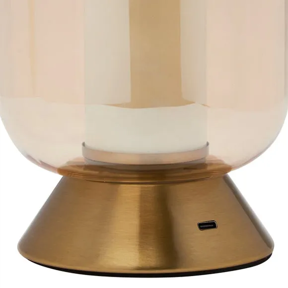 Hestia Lantern Rechargeable Colour Changing LED Touch Table Lamp 4