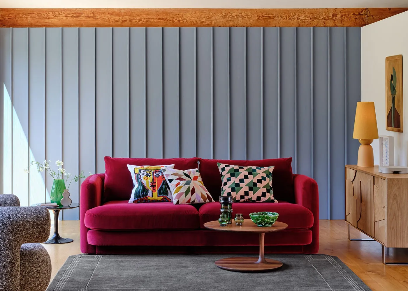 Heal's Rafi 4 Seater Sofa Broadweave Lagoon 2