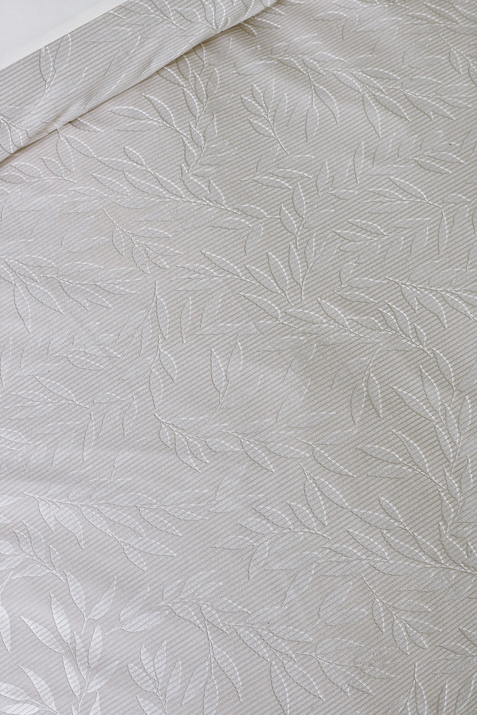 Catherine Lansfield 'Corded Leaves' Duvet Cover Set in Gold 3