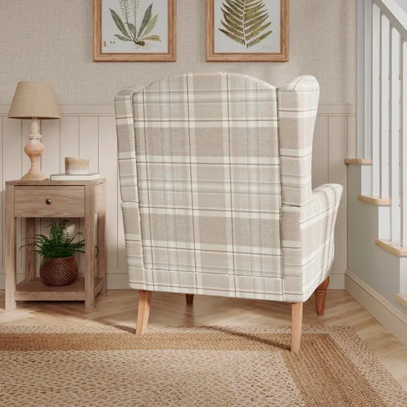 Charnwood Check Occasional Armchair 2
