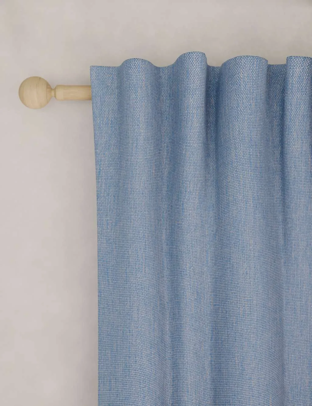 M&S Brushed Multiway Blackout Curtains Mid Blue