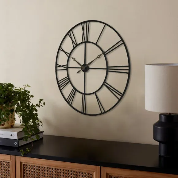 Black Skeleton Indoor Outdoor Wall Clock 2