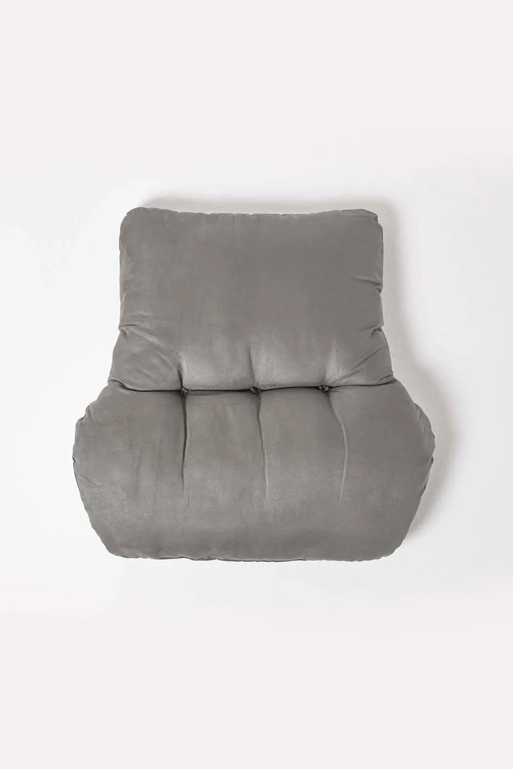 Homescapes Faux Suede Back Support Cushion in Grey 3