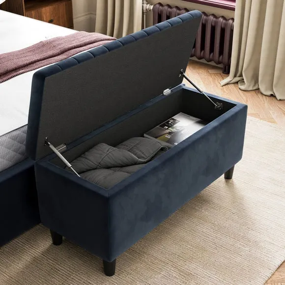 Alara End of Bed Storage Ottoman, Velvet 3