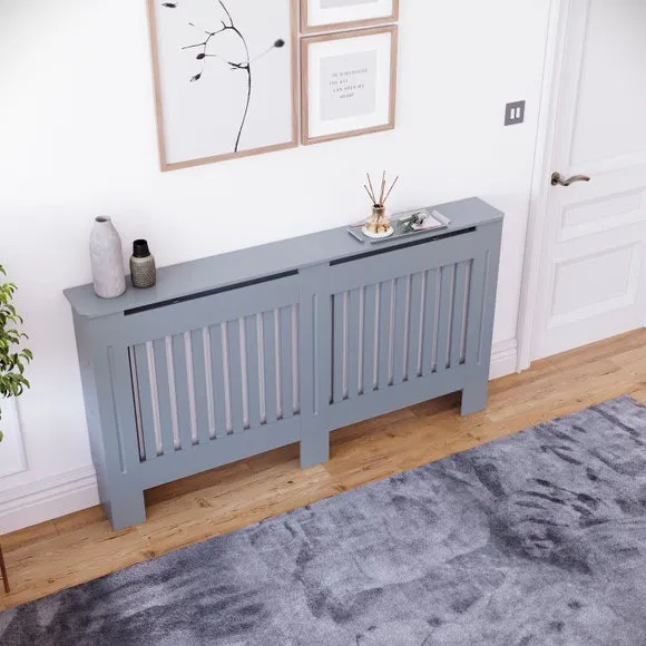 Return - Vida Designs Chelsea Radiator Cover, Large, Light Grey 3