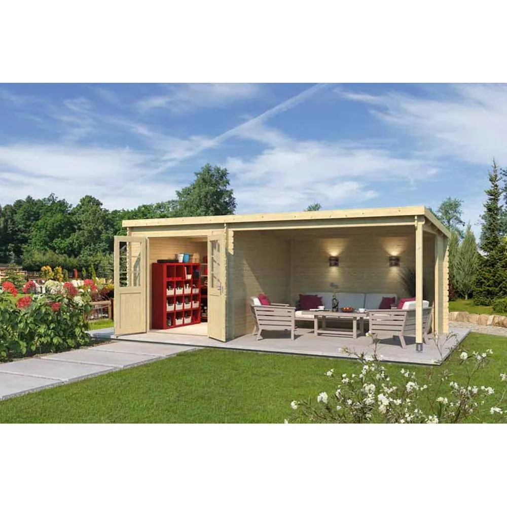 Lasita Maja Ltd Saint Raul-Log Cabin, Garden Room, Home Office - L590xW303.9xH222.3 cm in Natural