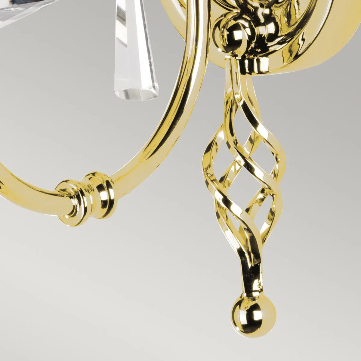 Netlighting Aegean 1 Light Indoor Candle Wall Light Polished Brass E14 in Yellow 4