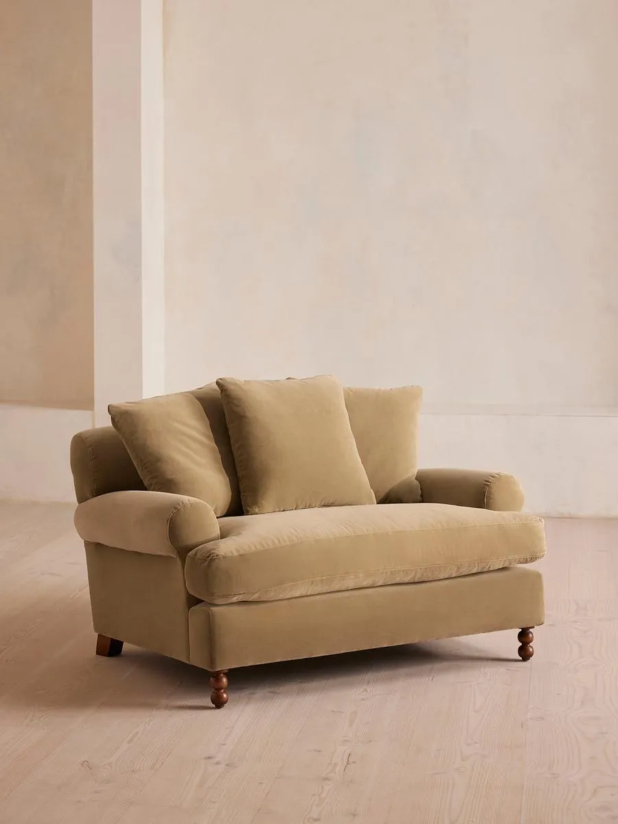 Audrey Loveseat, Velvet, Camel