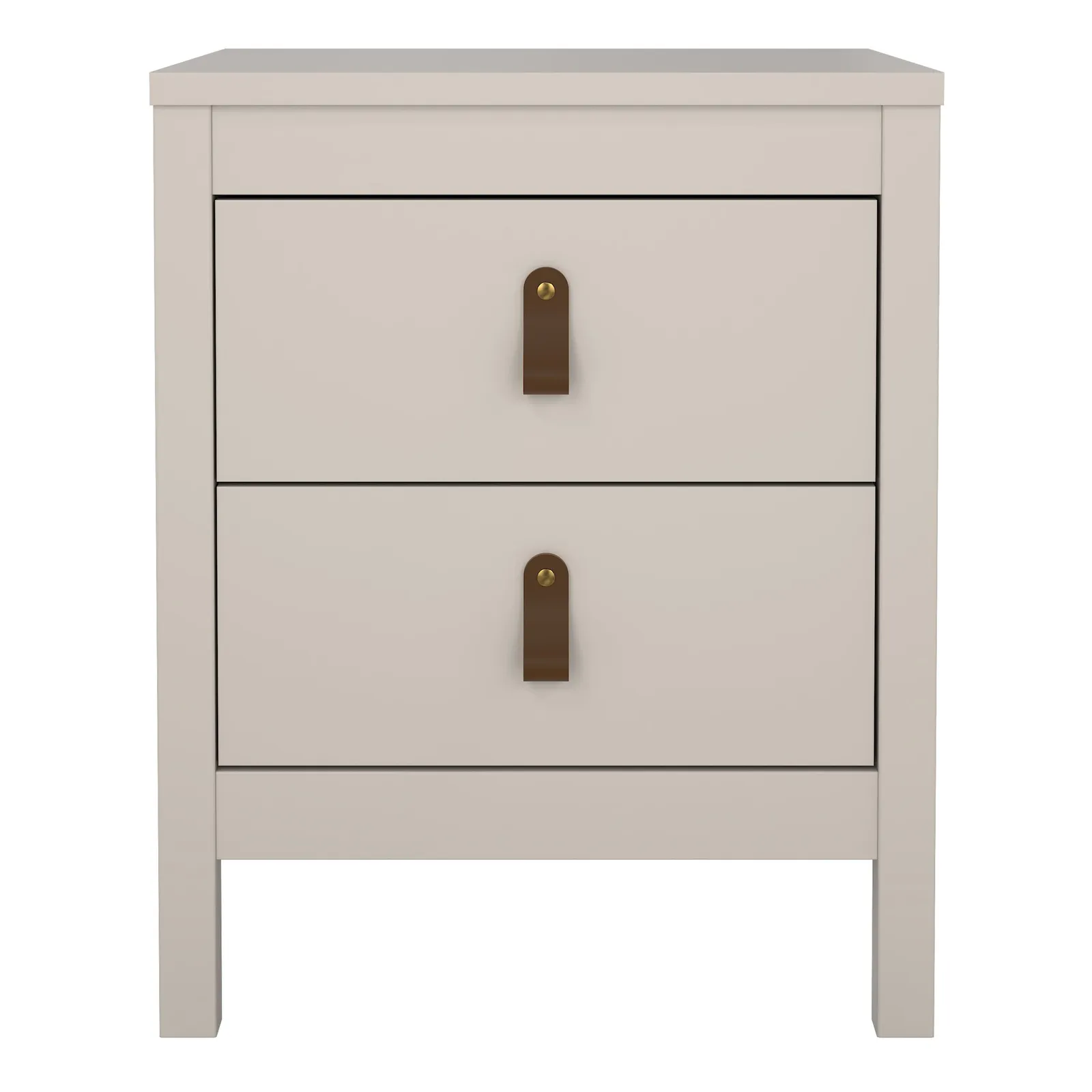 Furniture To Go Barcelona Bedside Table 2 Drawers in Cashmere in Beige 3