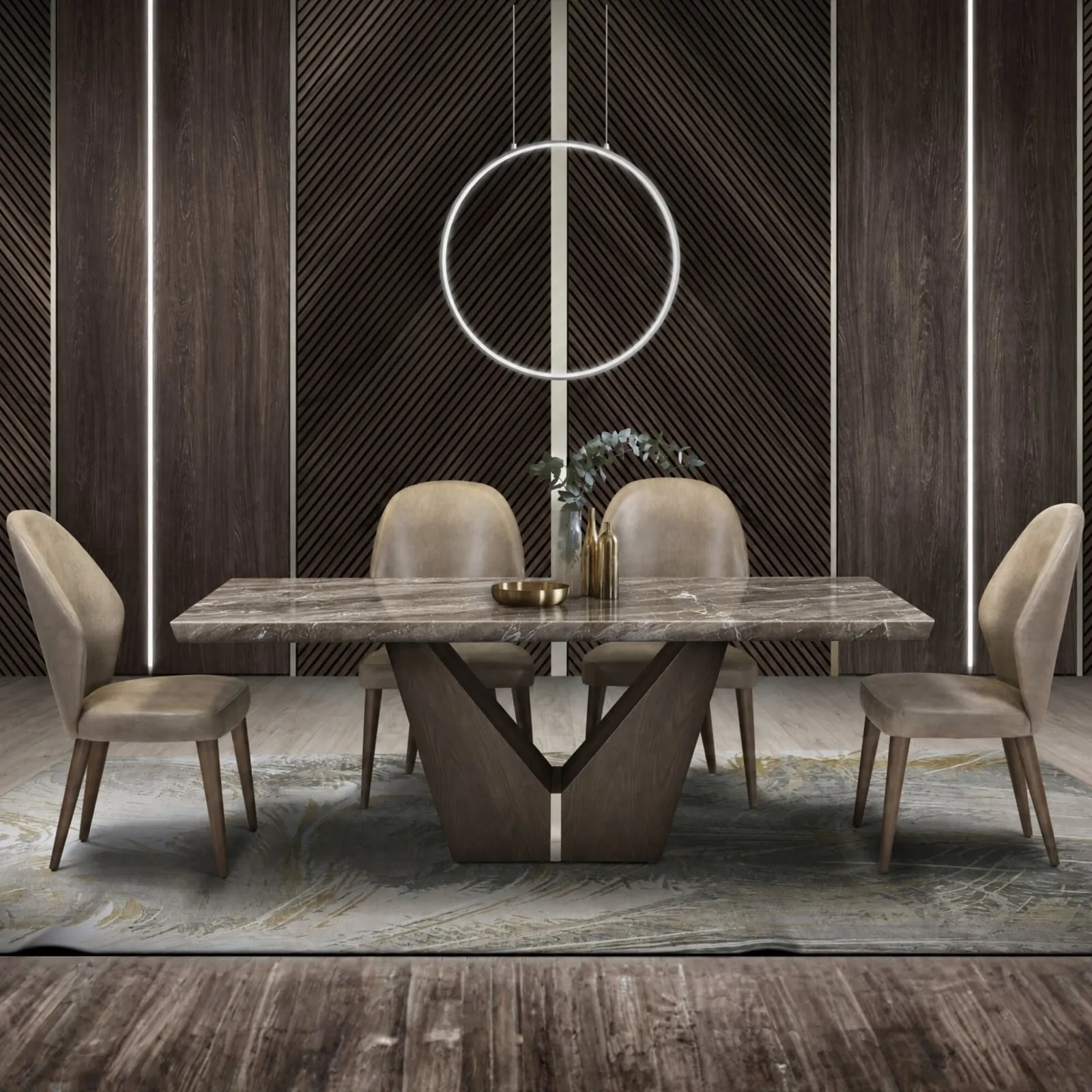 Stone Italia Srl Cairo 200X100Cm Rectangular Dining Table, Brown | Barker & Stonehouse 2