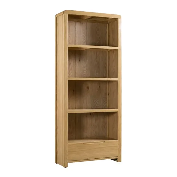 Curve Tall Bookcase, Oak 2