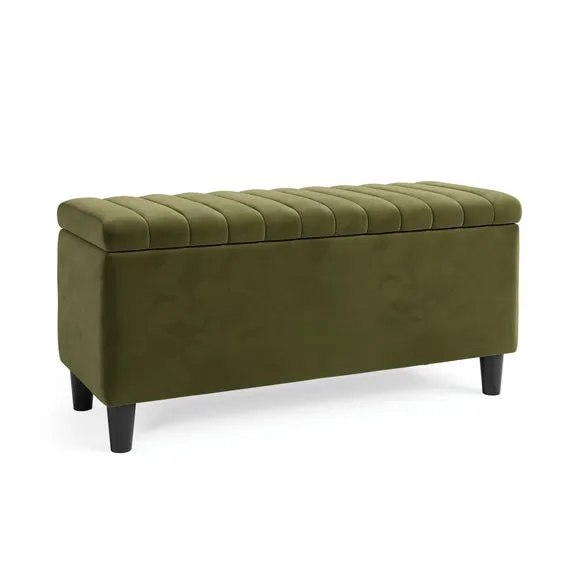 Alara End of Bed Storage Ottoman, Velvet 6