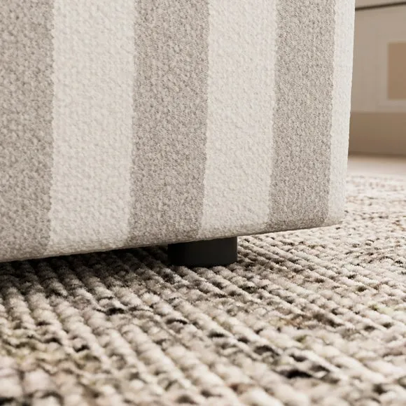 Box Chest Boucle Stripe Storage Footstool 5