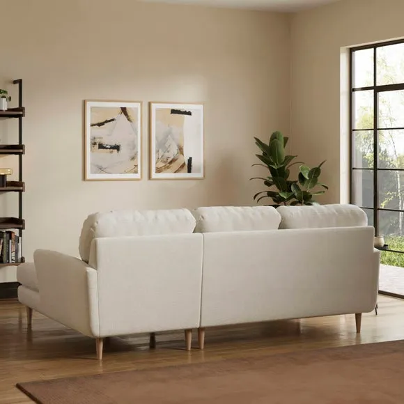Sven Soft Texture Chenille Large Corner Chaise Sofa 2