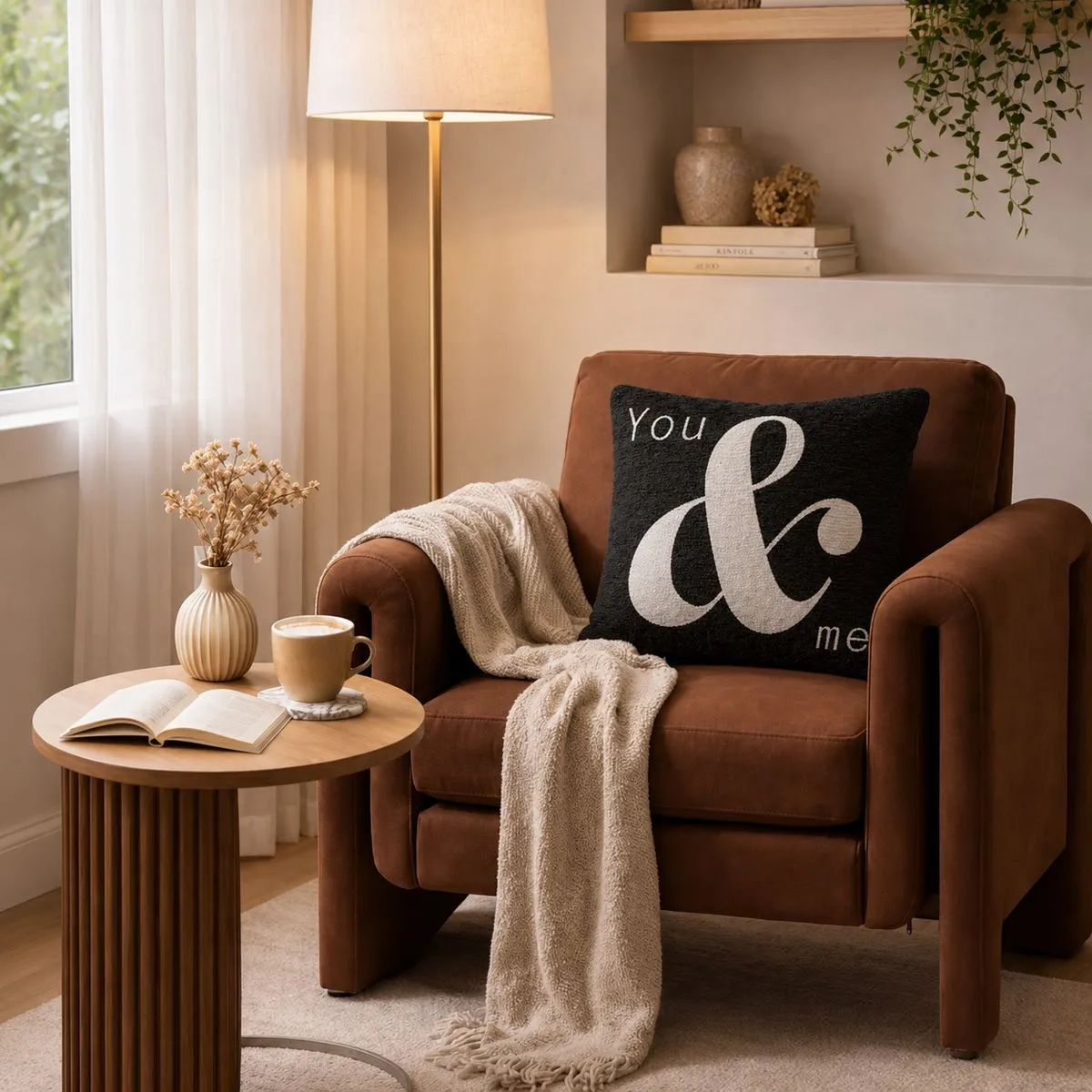 Orsina You & Me Words Cushion in Black