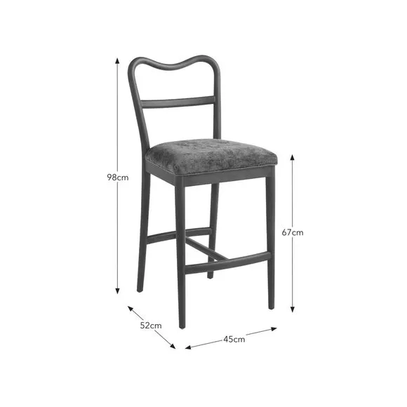Betsie Counter Height Barstool, Olive Chenille 6