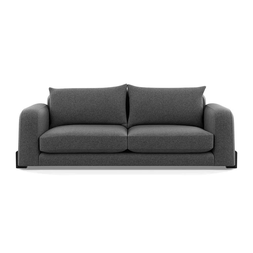 Heal's Nuvola 4 Seater Sofa Melton Wool Granite Black Beech Feet 1