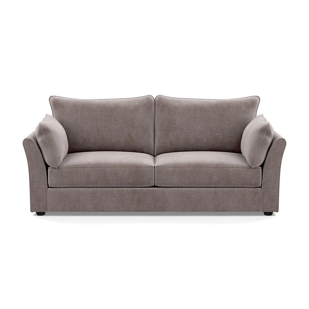 Heal's Tailor 4 Seater Sofa Smart Luxe Velvet Mushroom Black Feet 1