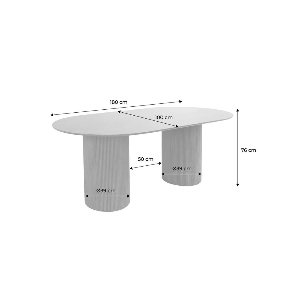 sweeek Oblong dining table with carved wood effect, seats 4-6, 180cm in Dark Brown 3
