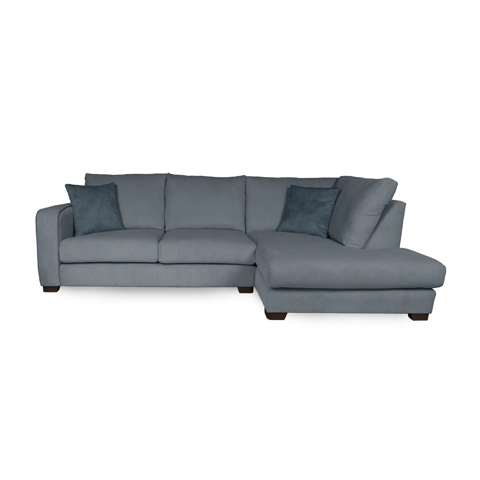 Carson Corduroy Right Hand Corner Sofa Blue