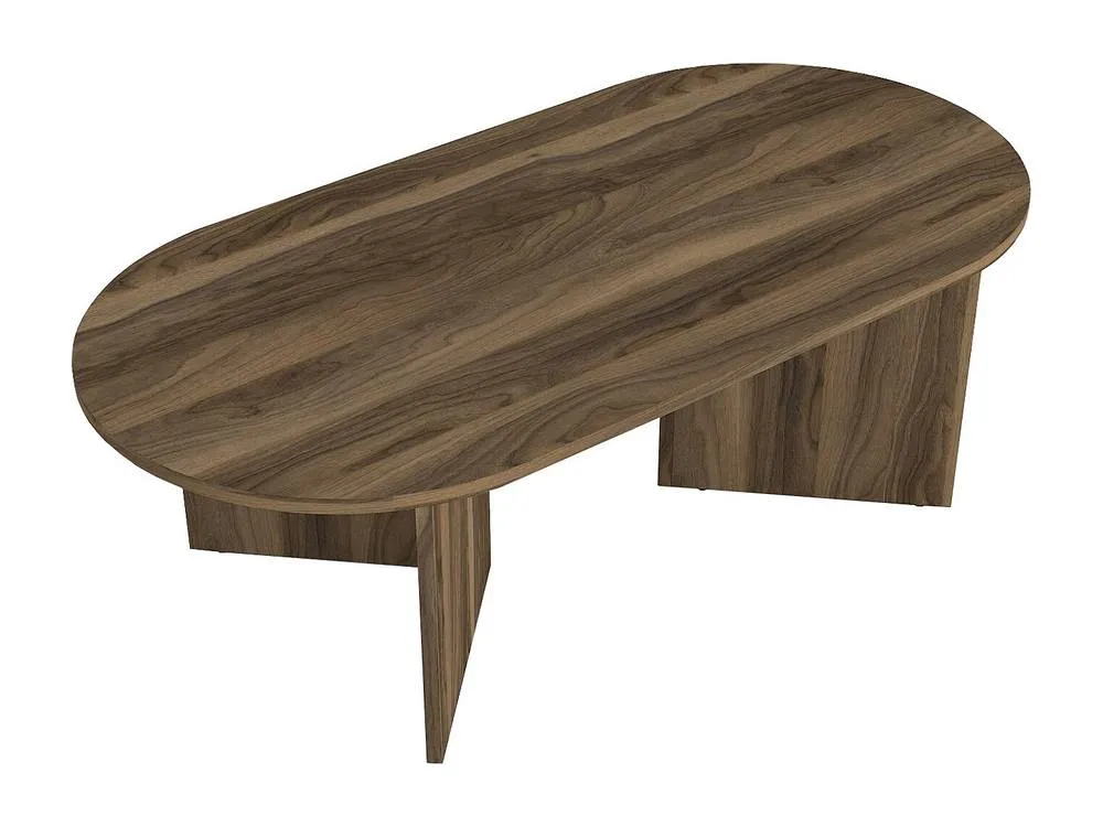 Vente-unique Coffee Table - Dark Natural - TOPANIA in Walnut 6