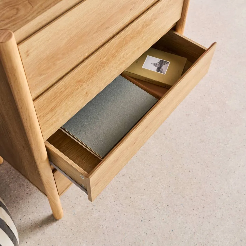 sweeek Wood effect chest of 4 drawers in Beige 5