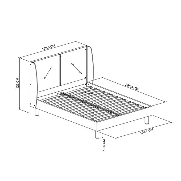 Bentley Designs Vega Knotty Oak Upholstered Bed Frame 6