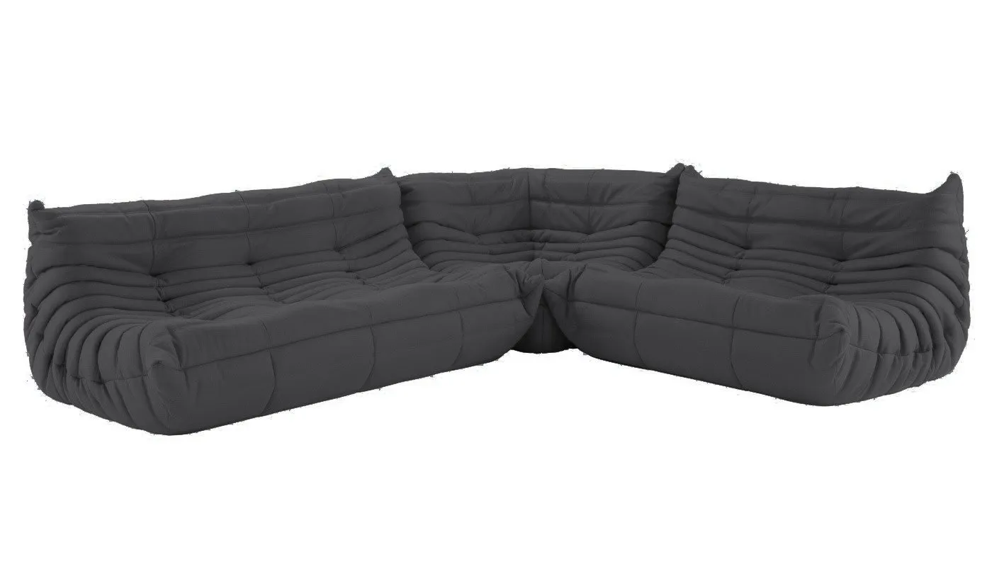 Ligne Roset Togo Modular Corner Alcantara Anthracite 1