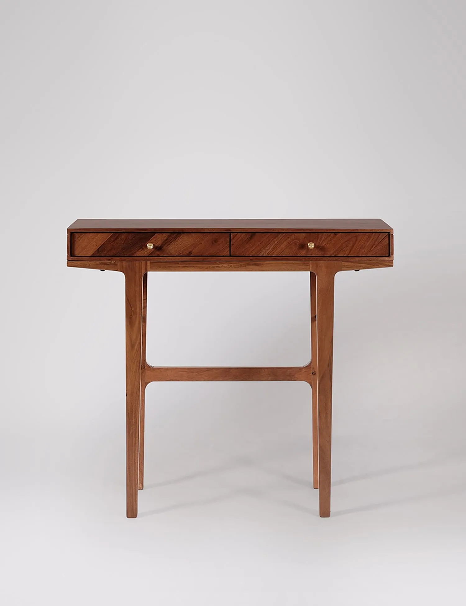 Swoon Noah Acacia Wood 2 Drawer Console Table Brown