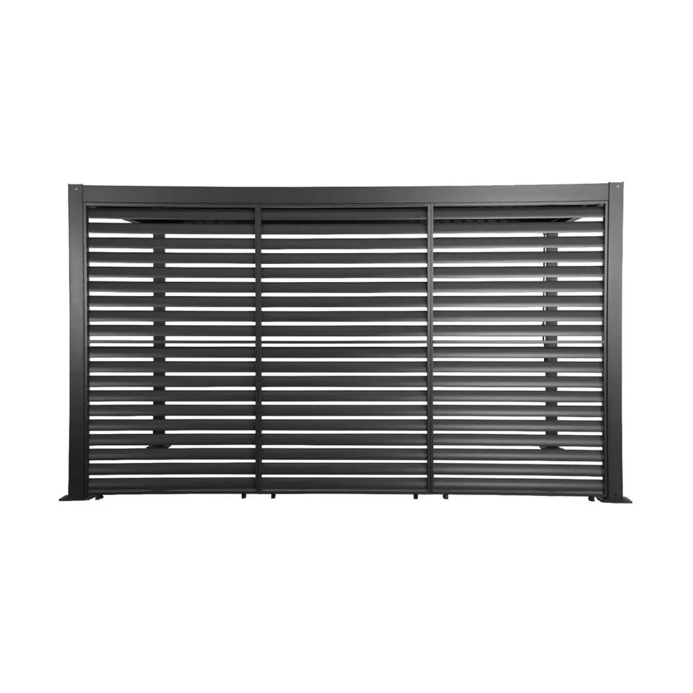 sweeek Louvered pergola 4x3m + 3 130cm louver panels in Dark Grey 3