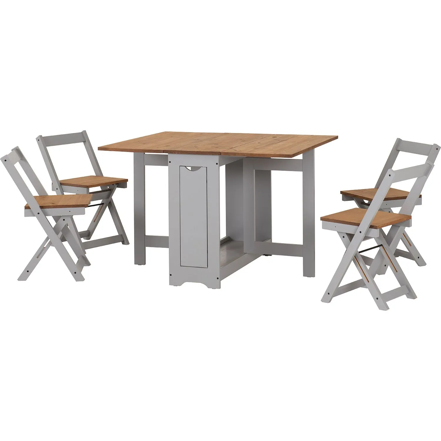 Seconique Santos Butterfly Dining Set in Grey 2