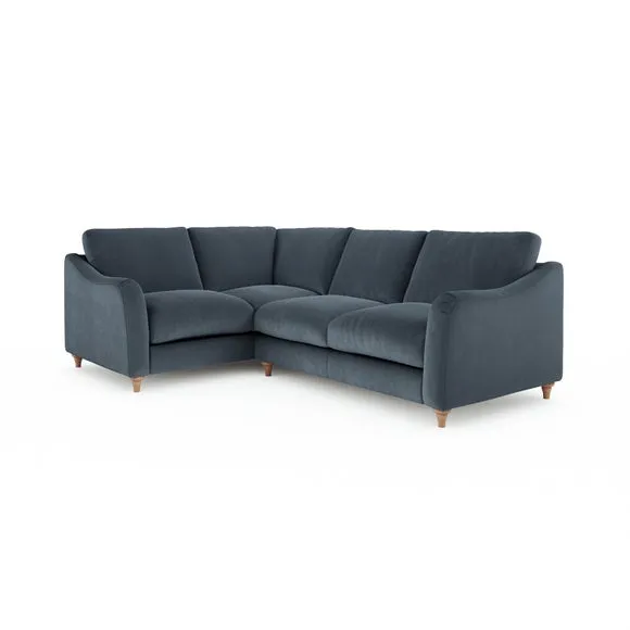 Hattie Matte Plush Velvet Corner Sofa 6