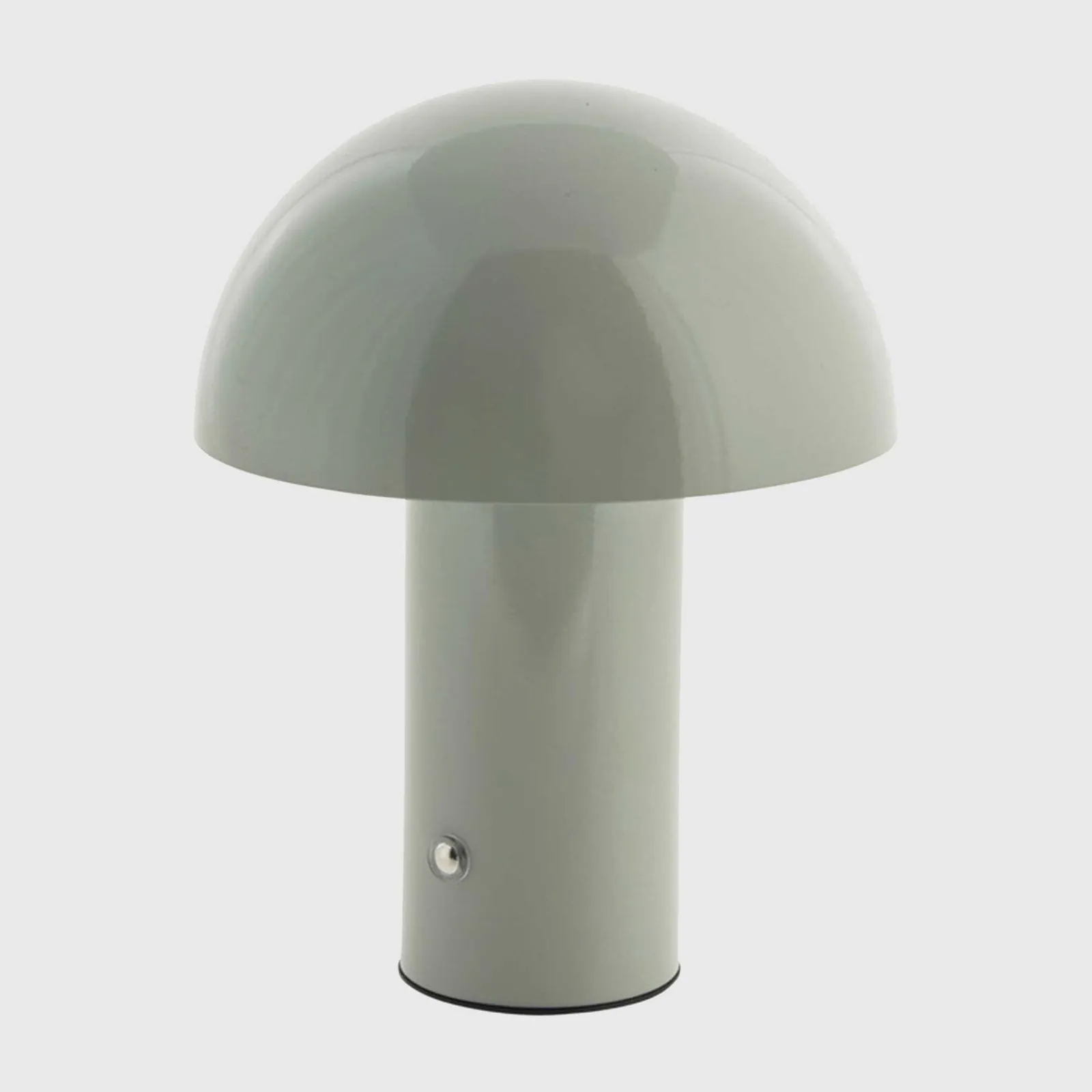 Sage Mushroom LED Lamp, Green Metal | Barker & Stonehouse