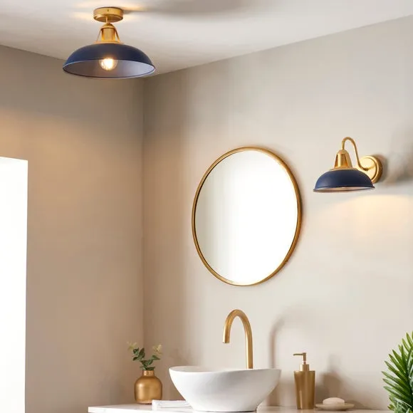 Oraya Bathroom Flush Ceiling Light 5
