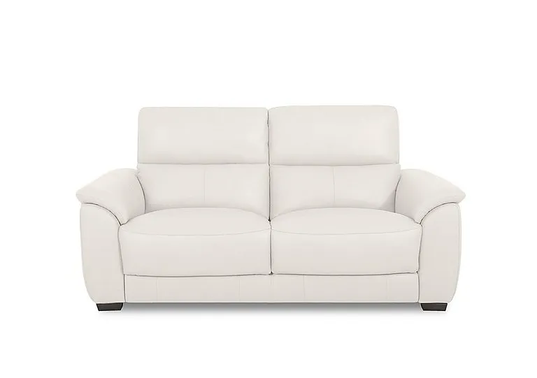 Saffron Leather 3 Seater Sofa - BV Star White
