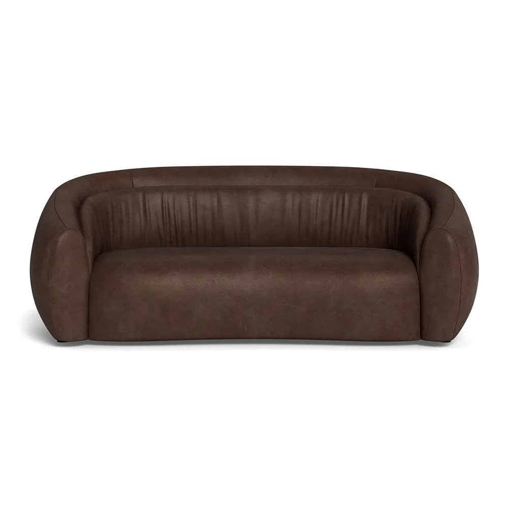 Heal's Flora 3 Seater Sofa Heritage Leather Chestnut 2064 1